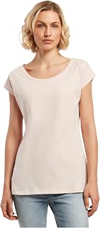 Build Your Brand Ladies Wide Neck Tee, modisches T-Shirt für Frauen aus Baumwolle erhältlich in vielen Farben, Größen XS-5XL