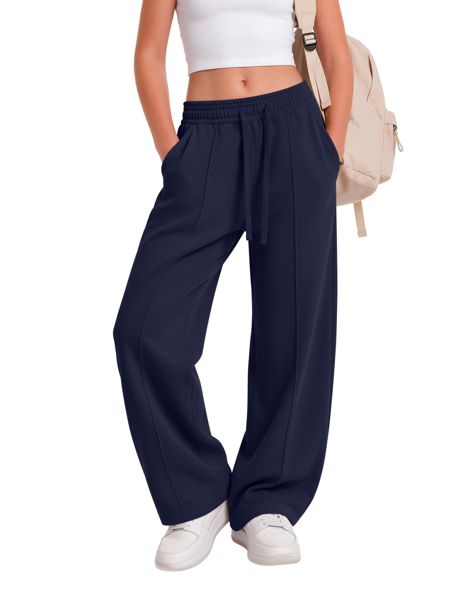 Girls Wide Leg Elastic Waist Sweatpants