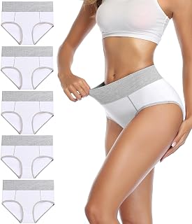 wirarpa Women's Cotton High Waisted Panties Culotte High Waist Comfy Briefs