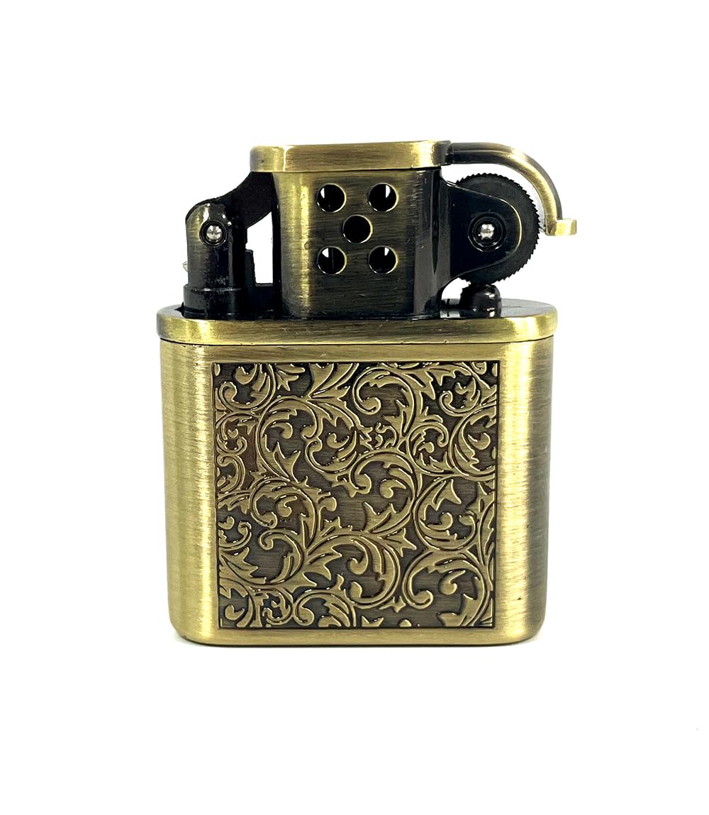 Vintage Style Metal Butane Lighter, Soft Flame(Without Butane)