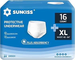 SUNKISS TrustPlus Unisex Incontinence Underwear, XLarge, 16 Count