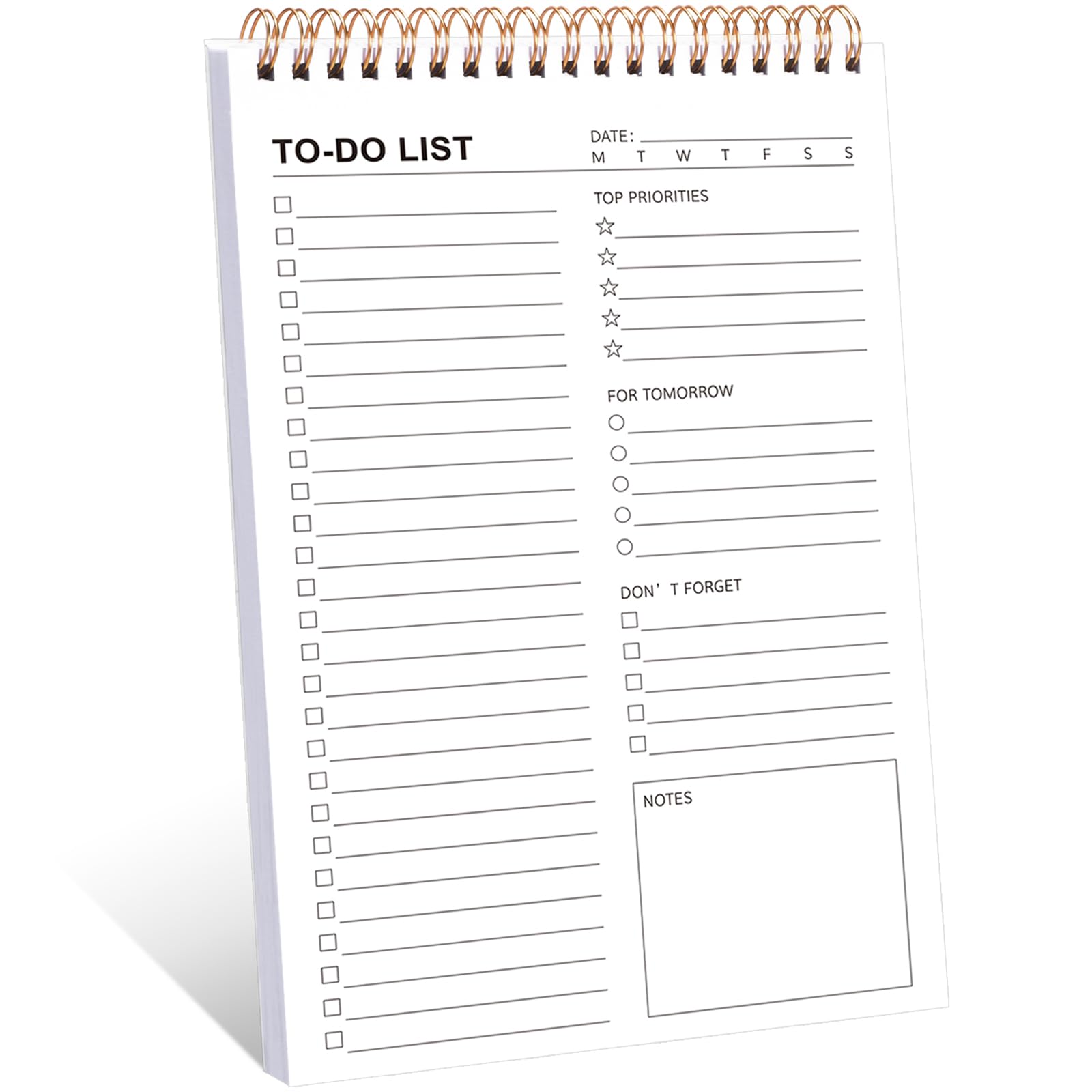 Thboxes To Do List Notepad, Undated Daily Planner Pad A5, 52 Sheets | Tear-off S