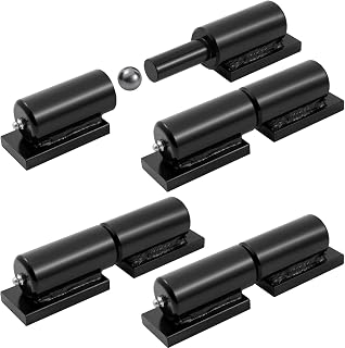 7" Barrel Hinges Heavy Duty,Weldable Barrel Hinges with Grease Zerk,900 Lbs | Heavy Duty Carbon Steel Gate Hinges with Ball Bearing & Black E-Coated for Steel Door, Trailer Ramp & Security Gate, 4 Pack