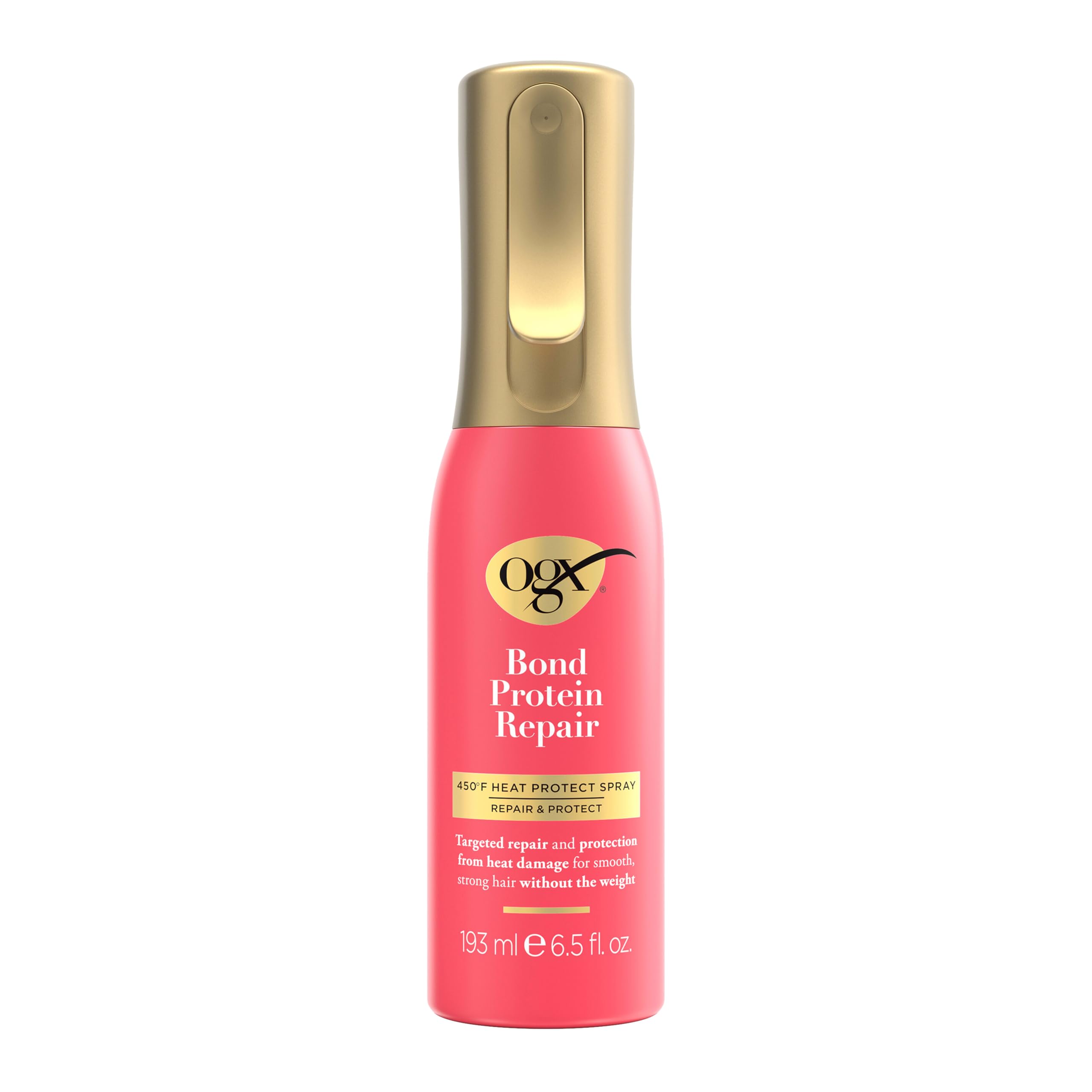 OGX Bond Protein Repair 450°F Heat Protect Spray, 6.5 fl. oz | Weightless Repair