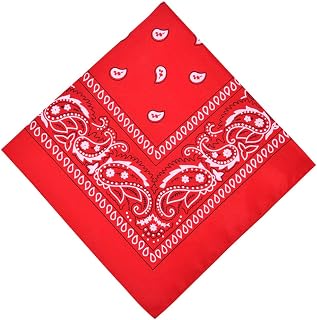 Aomig Bandana Head Scarf for Men and Women, Stylish Cowboy Headband Handkerchief, Multi-purpose Hair Scarf Paisley Print Unisex Headwraps, Bib Party Face Covering Headwear for Motorcycling