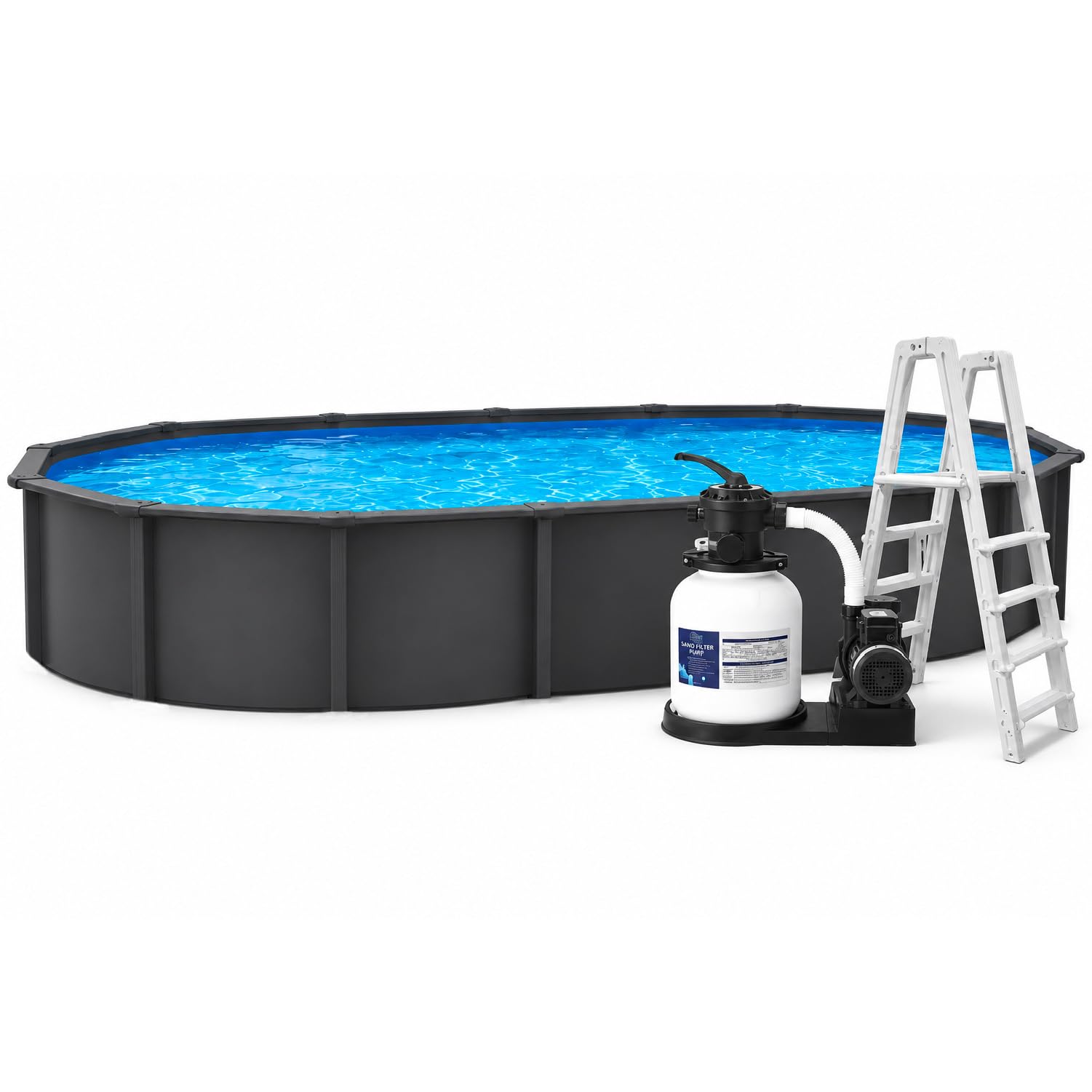 Onyx Above Ground Resin Pool with Liner, Skimmer, 16" Sand Filter, 3/4 HP Pump, 