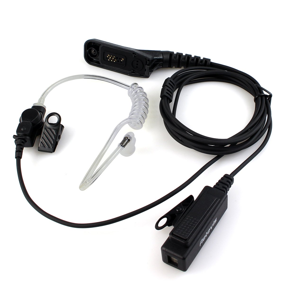 Retevis APX 6000/XPR 7550e/APX 8000 Walkie Talkie Earpiece, Full-Size PTT | Comp