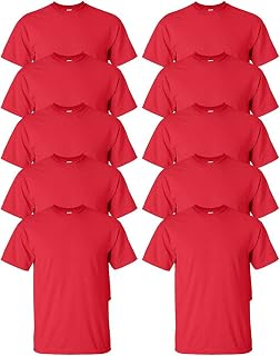 Gildan Men's Adult Heavy Cotton T-Shirt, Pack of 10