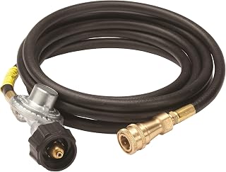 Mr. Heater 12 ft Big Buddy Hose with Regulator - Case | Propane Heater Accessories, Propane Hoses, Quick Connect Hoses, Regulators, L Brass/Plastic Quick Connect Hose Assembly