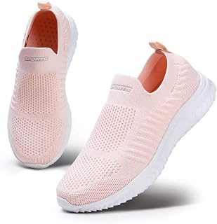 HKR Women's Trainers without Laces Comfortable Sports Shoes Walking Running