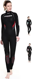 CRESSI Beaver Lady Monopiece Wetsuit – Women's One-Piece Wetsuit in High Stretch Neoprene Available in 5 or 7 mm