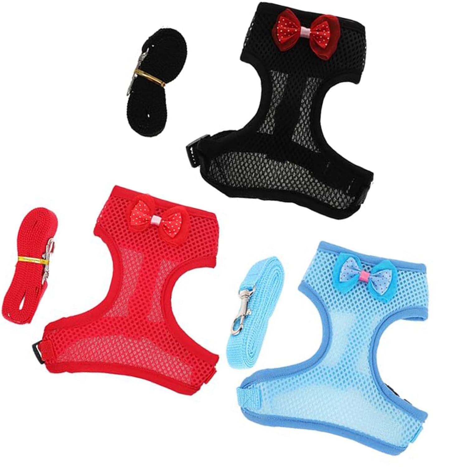 Lexziuo 3 Sets Chicken Harness Leash, Lightweight Cloth Pet Chicken Walking Vest