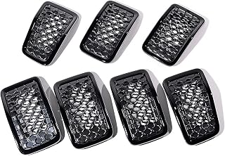 Astra Depot Front Grill Inserts for 2019-2023 Jeep Cherokee Honeycomb Trim | Black Glossy Matte Cover 7Pcs ABS Material Engine Compartment Ventilation Corrosion Rust Resistant Fade Proof Direct Fit