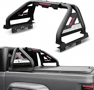MONOKING Roll Bar for Full Size Pickup Truck with Brake Light | Heavy-duty Carbon Steel Adjustable Sport Bar for F150 F250 Raptor Silverado Sierra Ram 1500 Tundra Titan