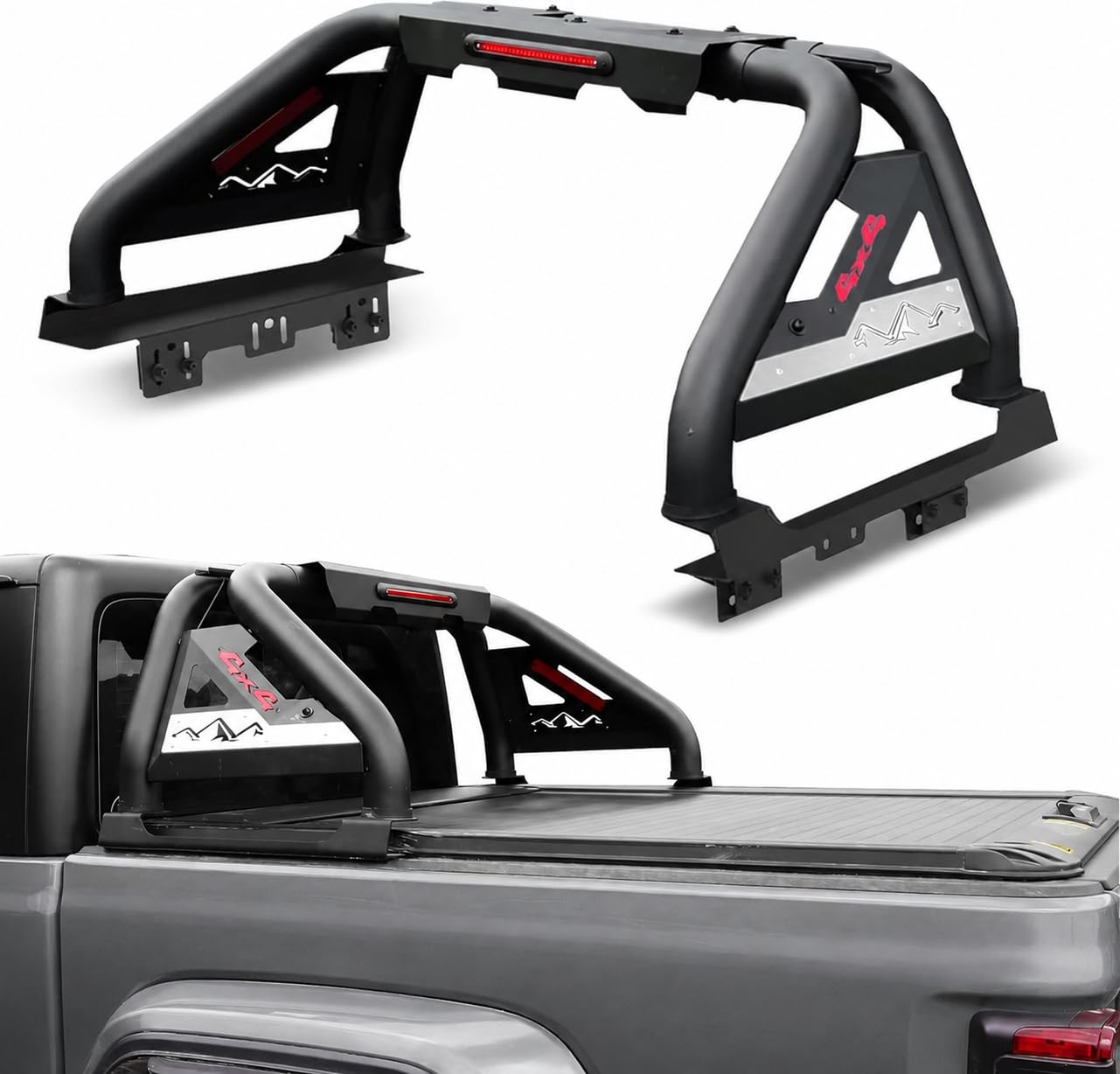 MONOKING Roll Bar for Full Size Pickup Truck with Brake Light | Heavy-duty Carbo