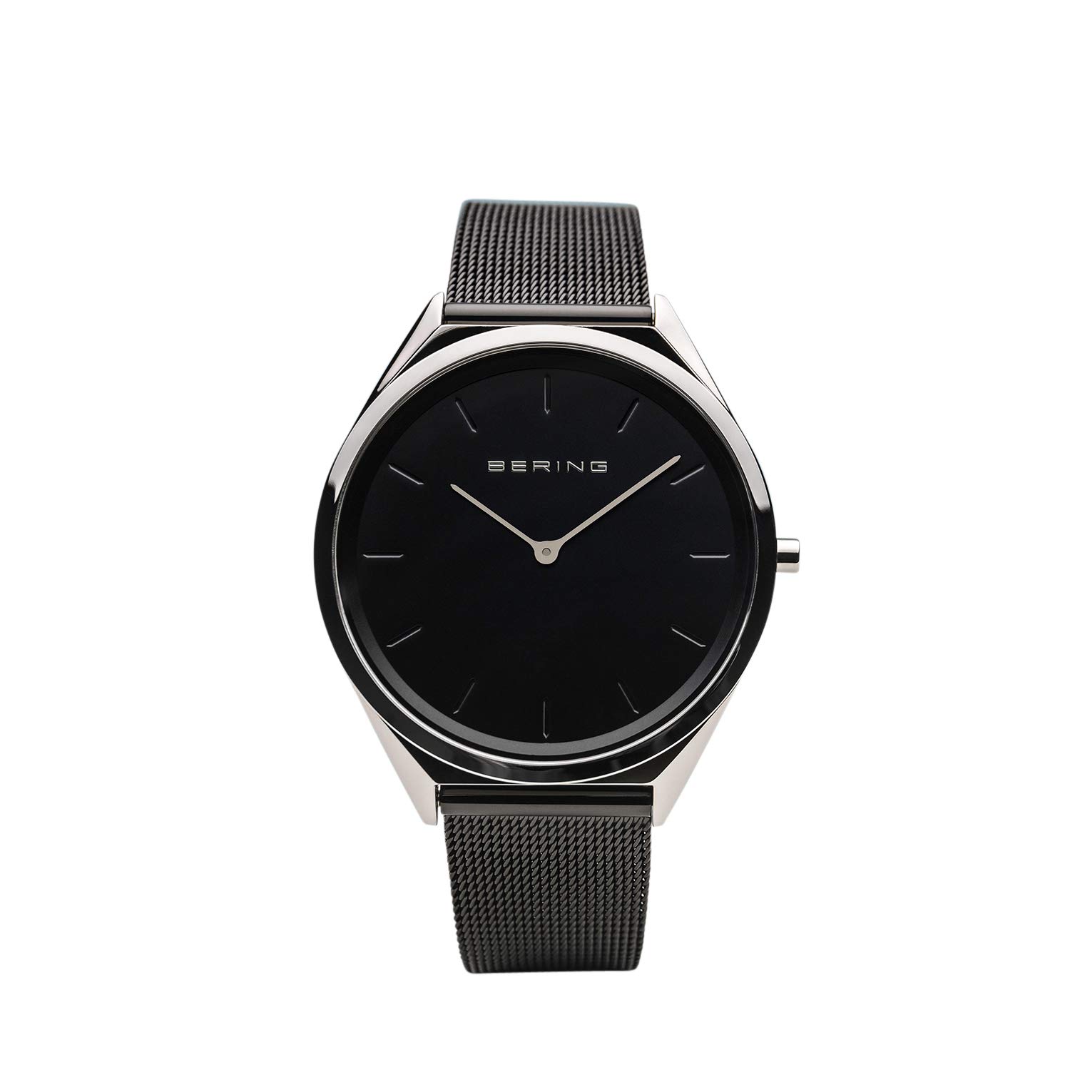 Bering Unisex Quarz Uhr | Armbanduhr 39 mm Edelstahlgehäuse und Zifferblatt | Mi