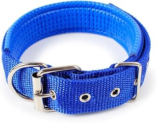 Adjustable Dog Collar, Soft Nylon Padding for Comfort, Durable and Secure Fit, Suitable for Small, Medium and Large Dogs, Blue, XL