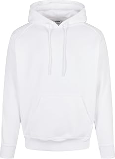 Urban Classics Men's Plain Hooded Sweatshirt Black 65% Cotton, 35% Polyester Oversize