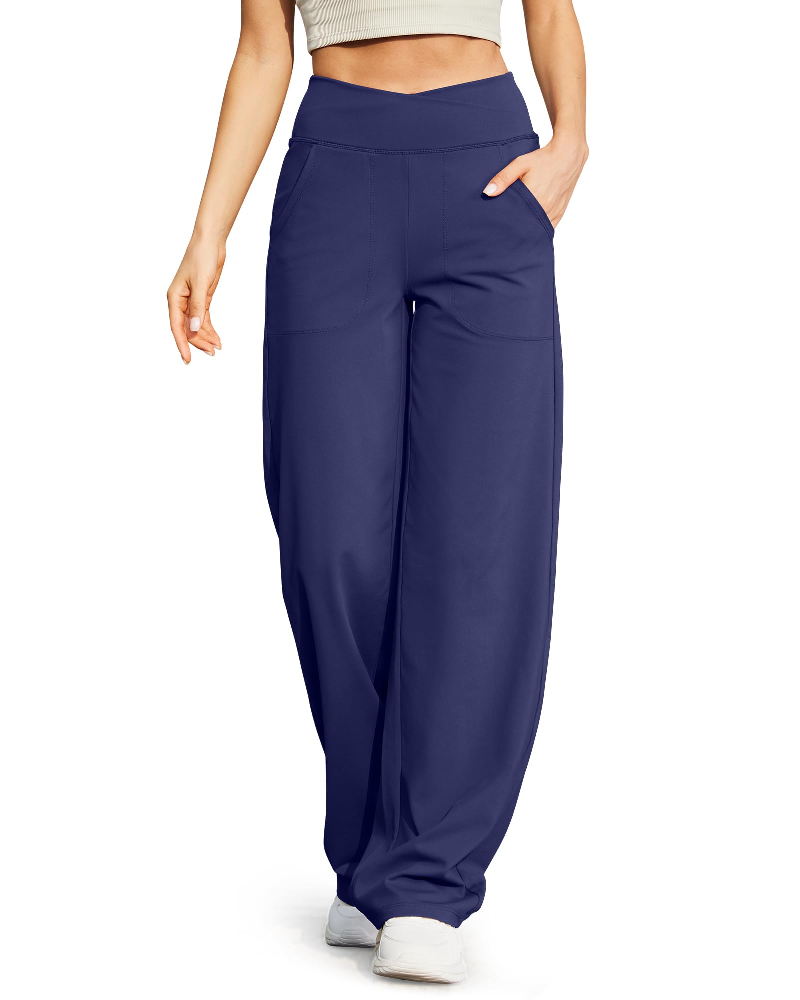 G4Free High Waist Yoga Pants with Pockets Leggings for Women Yoga Tights Tummy C