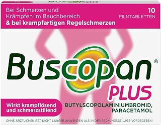 Buscopan Plus - 10 Stk Filmtabletten bei Schmerzen & Krämpfen im Bauch
