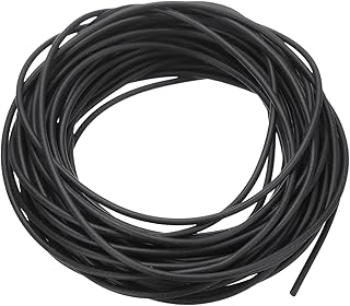 10M Silicone Foam Seal Strip 1.5mm Diameter High Density Solid Sponge Rubber Seal Strip for Gap Insulation Sealing, Black