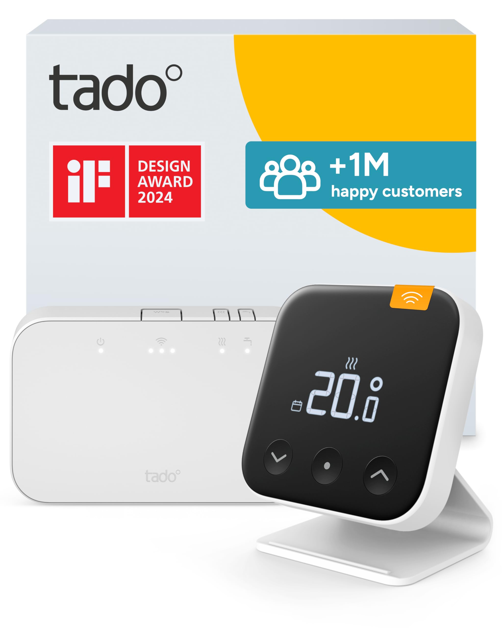 tado Wireless Smart Thermostat X – Starter Kit with Bridge X and Stand, Boiler a