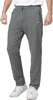 JustSun Jogging Bottoms Men's Cotton Tracksuit Bottoms Casual Trousers with Zip Pockets