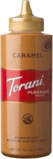 Torani Caramel Sauce, 16.5 oz Squeeze Bottle, New Packaging