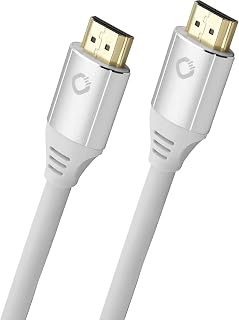 OEHLBACH Black Magic MKII - 8K Ultra High-Speed HDMI Cable - 8K FUHD 60Hz 4320p / 4K 120Hz 2160p - 48Gbit/s (21:9 Cinema, 3D, Dolby Vision, Dynamic HDR 10+, VRR, eARC, UHD2) - 5 Metres, White