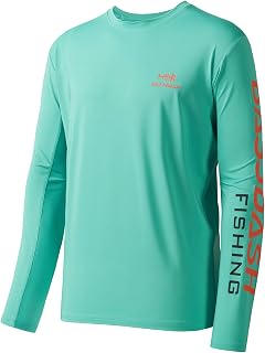 Bassdash Fishing T-Shirt Fishing Long Sleeve Water UPF 50+ Shirt Rash Guard Fishing Clothing UV Sun Protection