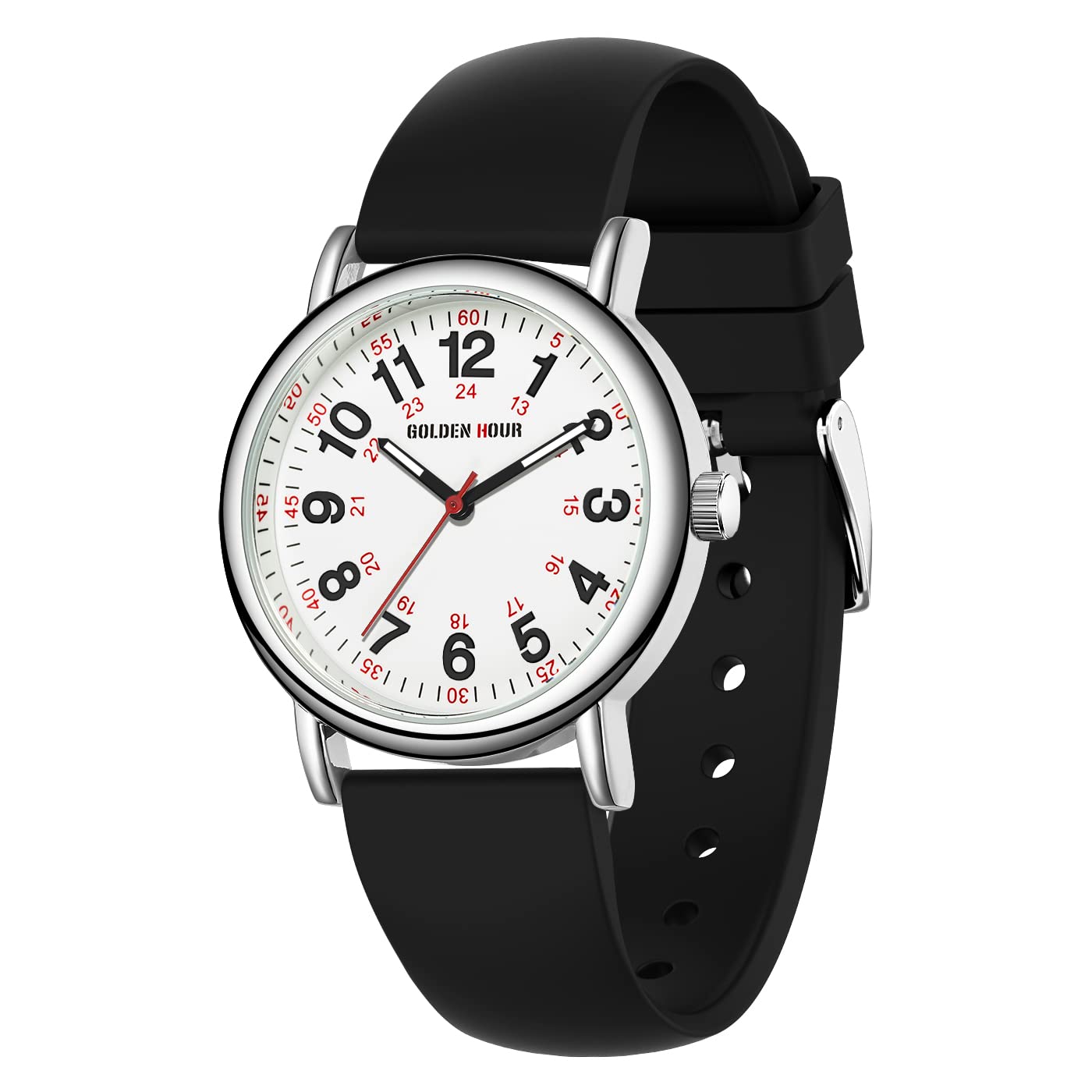 GOLDEN HOUR Waterproof Nurse Watch for Medical Professionals, Students Women Men
