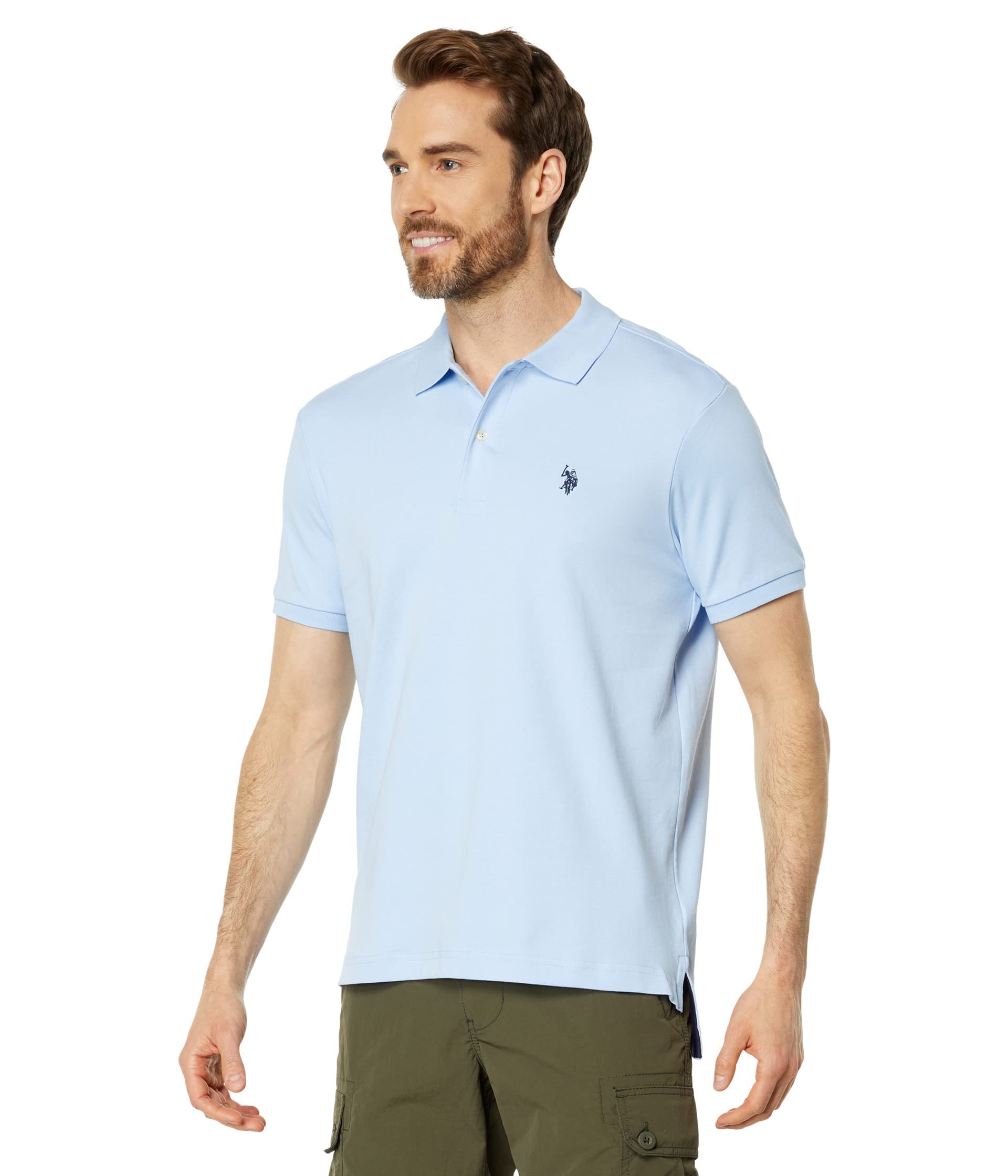 U.S. POLO ASSN. Interlock Core Polo Shirt Windsurfer Blue MD