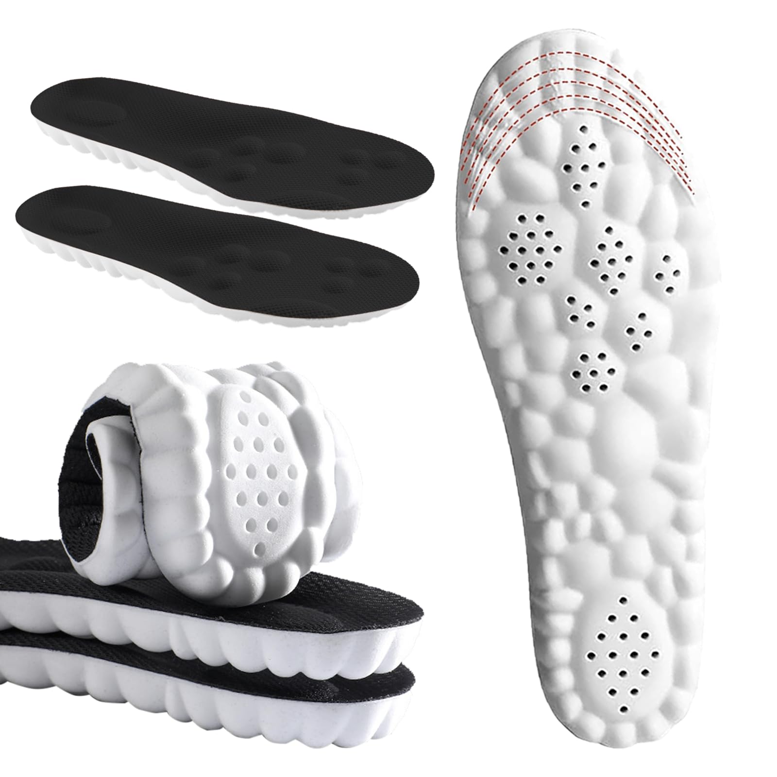 DWTWLE 4D Cloud Insoles for Men and Women Memory Foam Arch Support Inserts | clo