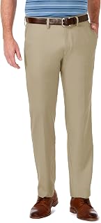 Haggar Men's Cool 18 Pro Slim Fit Flat Front Premium Flex Waistband Pant Casual Pants