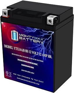 Mighty Max Battery YTX14AH - 12 Volt 12AH 210 CCA - High Performance Maintenance Free SLA AGM Power Sport Battery - Brand Product