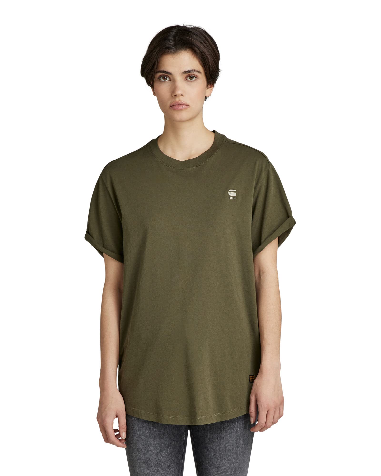 G-STAR RAW Lash Fem Loose Top T-Shirt for Women, Green (Shadow Olive D16902-4107