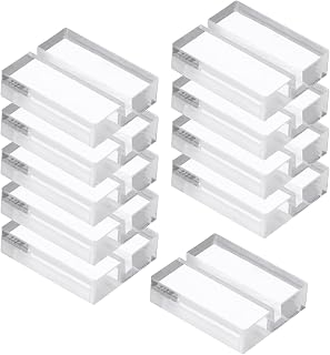 Place Card Holder, 10 Pcs 1.2 Inch Acrylic Table Number Holders Name Card Holders for Photo Menu Display Wedding Ceremony Decoration