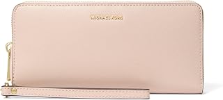 Michael Kors Jet Set Travel Continental, Gold-Tone Hardware/Pebble Leather/Soft Pink