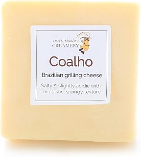 Coalho Brazilian Grilling Cheese | 8 oz Piece | Authentic Queijo Coalho for Grilling & Frying | Firm, Mild & Perfectly Searable Cheese for Churrasco, Skewers & Snacking (4-Pack)