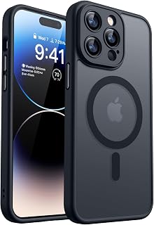 CANSHN 2024 iPhone 14 Pro Max Case with Camera Protection for Magsafe (Top Military Protection & Magnetic Force) Extremely Durable, Shockproof, Black