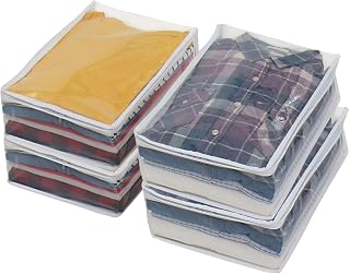 Astro 183-44 Clear Storage Case, Set of 4, Compact, Thin, Clothes Storage