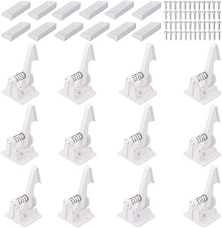 Vmaisi 12 Pack Cabinet Locks Child Safety Latches - Easy Install No-Drill | Baby Proofing with Strong Adhesive hold, Easy Installation with Cradle, Protects curious toddlers