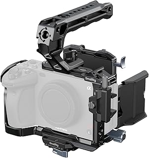 SmallRig Cage Kit for Sony FX3/FX30 with Cage, V-Mount Battery Mount Plate | with LCD Screen Protector, Top Handle, Cable Clamp for HDMI, NATO Rail - 5823
