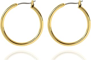 Anne Klein Women's Large Hoop Earrings, Statement Fashion Jewelry for Everyday, Office, and Evening Wear