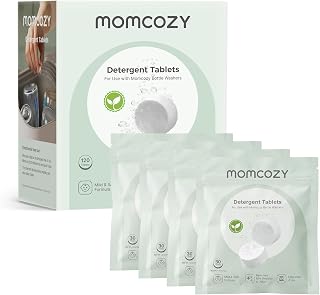 Momcozy Official Detergent Tablets for Momcozy Bottle Washers, 120 Tablets | Official Tablets for Momcozy DeepClean & KleanPal Bottle Washers, Remove Stubborn Milk Residue and Odor, Safe and Powerful