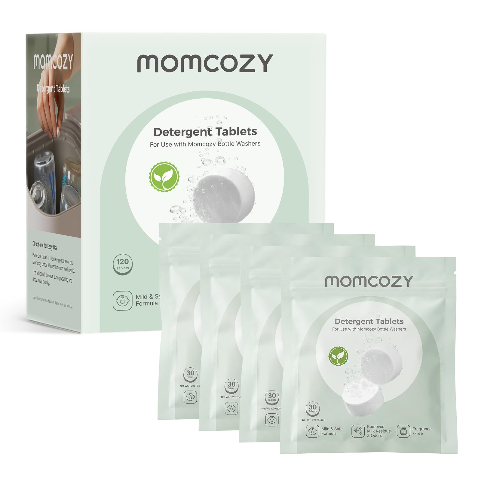 Momcozy Official Detergent Tablets for Momcozy Bottle Washers, 120 Tablets | Off