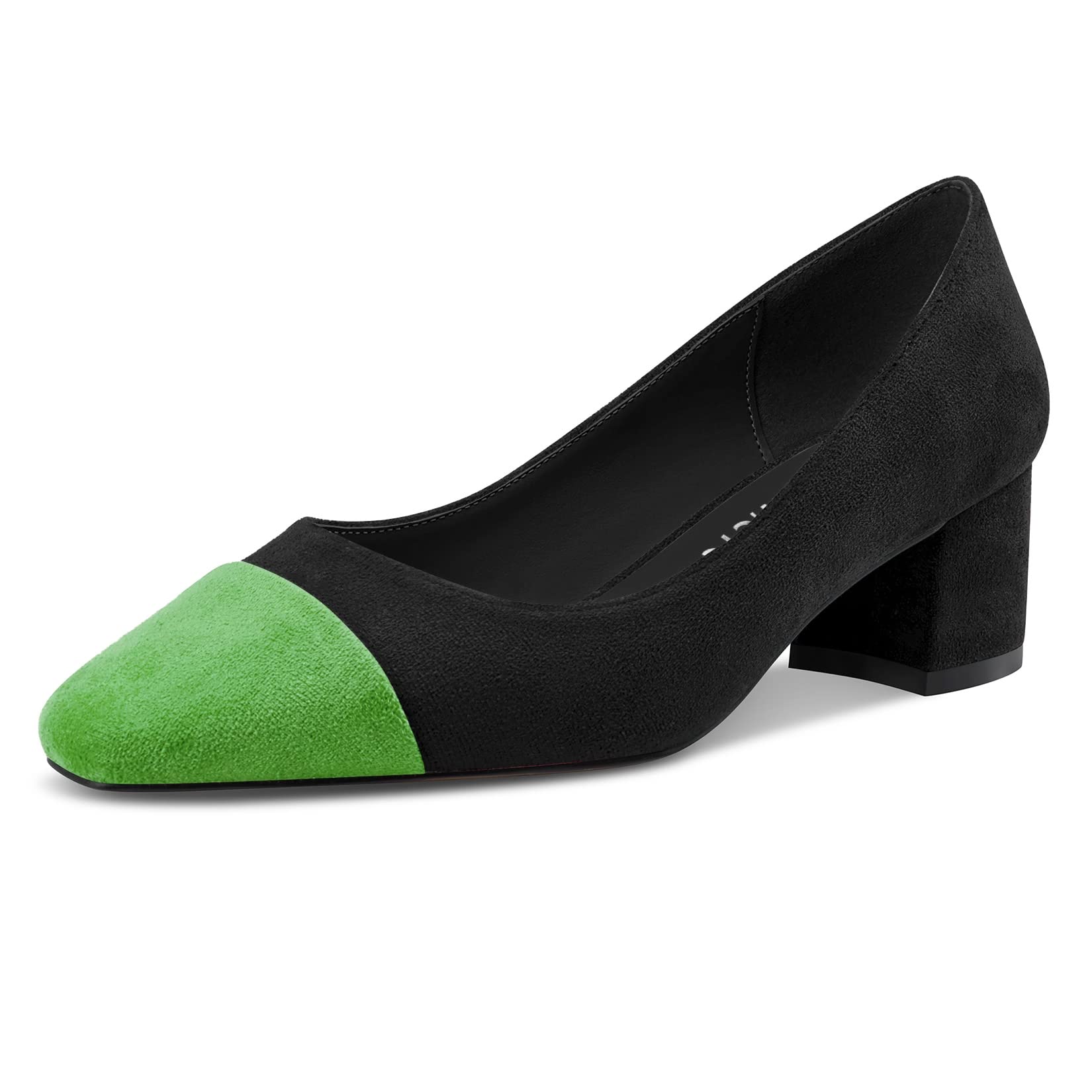 Castamere Women's Chunky Block Heel Medium Heel Toe Cap Slip-on Pumps Classic Dr