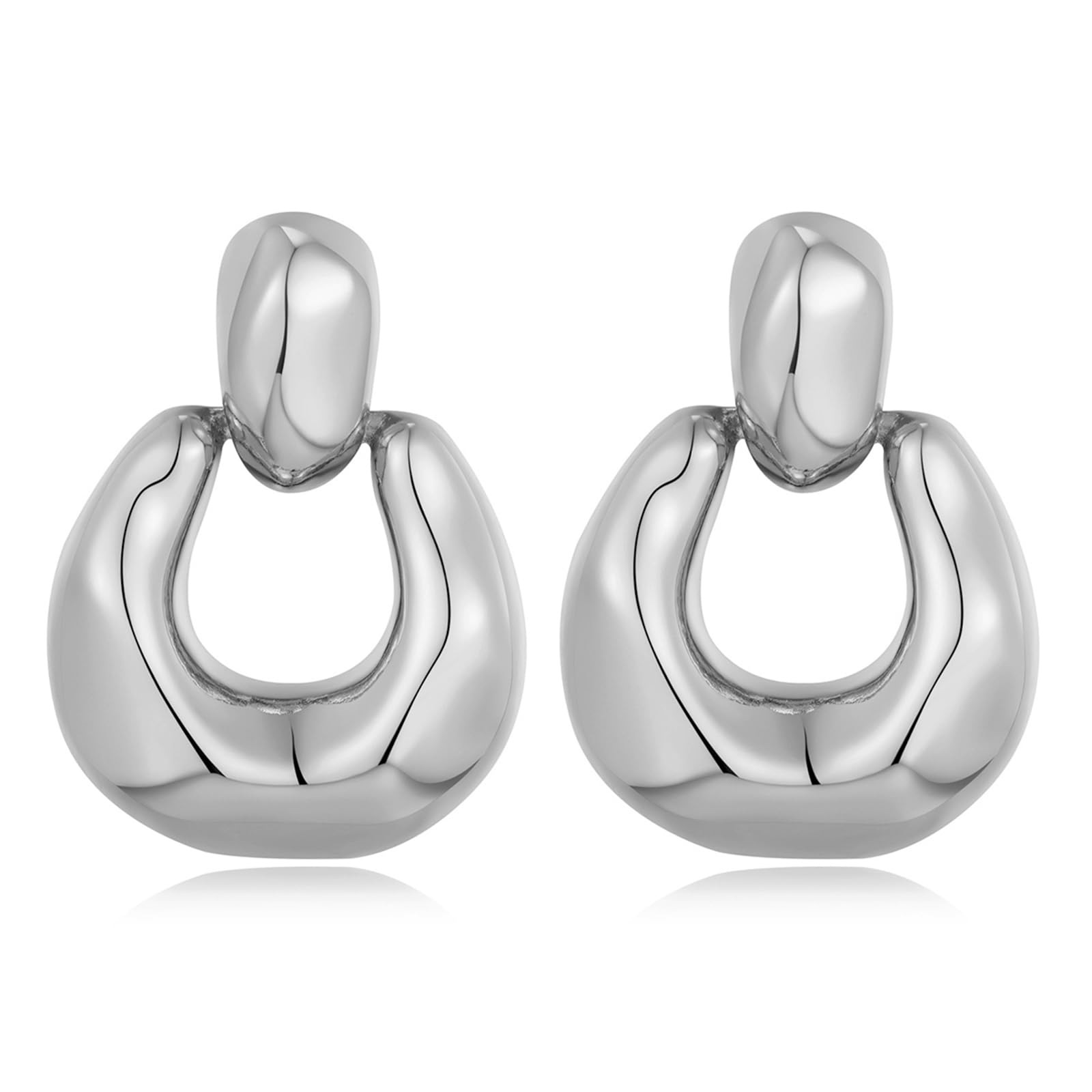 Gold Silver Hoop Dangle Earrings For Women Statement Retro Earrings Multiple Sty
