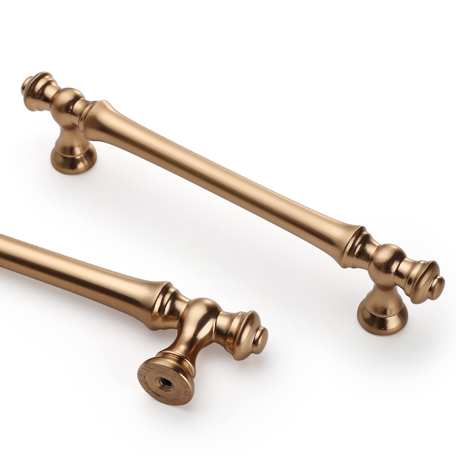 Asidrama 10 Pack 5 Inch(128mm) Champagne Bronze Kitchen Cabinet Handles,Brushed 