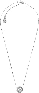 Michael Kors Stainless Steel and Pavé Crystal Heart Pendant Necklace for Women, Color: Gold (Model: MKJ3969710)
